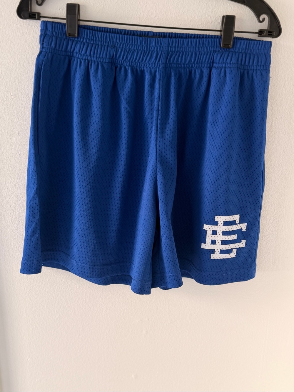 Eric Emanuel EE Basic Short Royal Blue White Mesh Shorts Size Medium